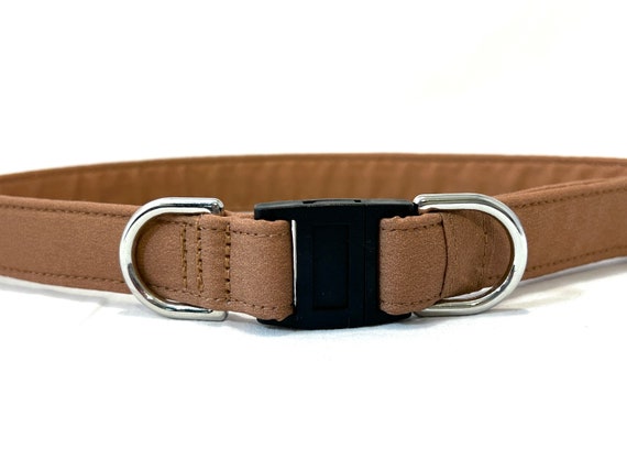 Solid Color BREAKAWAY Dog Collar for Boy, Girl - Safety - Brown - 13 Colors