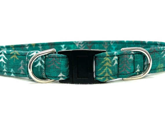 BREAKAWAY Dog Collar for Boy, Girl - Tranquil Autumn Forest Green- Safety