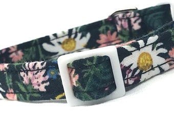 Rifle Paper Co. Cat Collar - Black Wildflowers - Breakaway