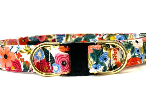 Rifle Paper Co. BREAKAWAY Dog Collar for Boy, Girl - Safety - Garden Party Red