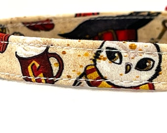 Wizard Breakaway Cat Collar with Bell - Magical Witchcraft - Yellow- Blue- Red- Green