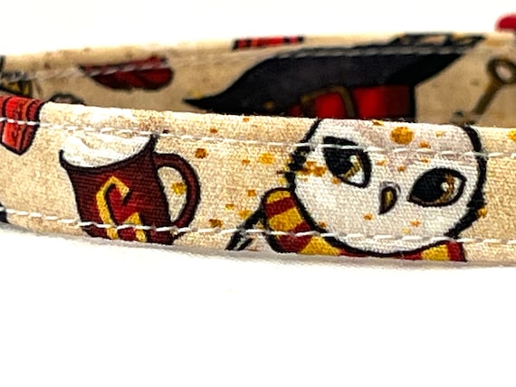 Wizard Breakaway Cat Collar with Bell - Magical Witchcraft - Yellow- Blue- Red- Green