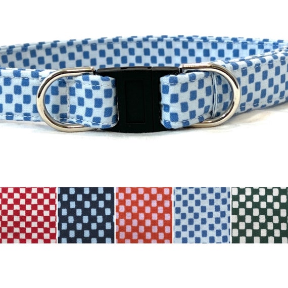 Rifle Paper Co. BREAKAWAY Dog Collar for Boy, Girl - Safety - Tiny Checks