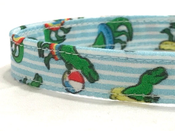 Summer Beach Cat Collar for Boy Girl - Dinosaurs with Balls, Pool Floats
