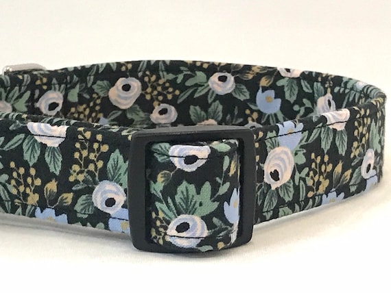 Rifle Paper Co. Dog Collar - Black Floral - Primavera