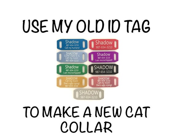 Use my OLD ID Tag to Make a NEW Cat Collar - Pick Any Fabric