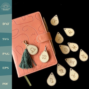 Zodiac Gift tags/Key rings Various  laser cut file dxf/svg/eps/pdf/XCS digital download