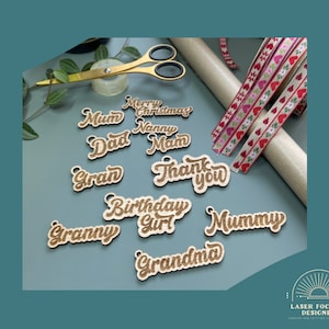 Gift tags/Key rings Various  laser cut file dxf/svg/eps/pdf/XCS digital download