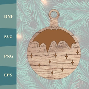 Christmas Pudding Holiday decoration/ laser cut file dxf/ svg/eps/pdf digital download