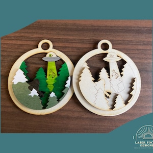 UFO Bigfoot  Hanging decorations/laser cut file dxf/svg/eps/pdf/XCS xTool, Glowforge digital download