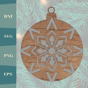 クリスマス 飾り 吊り下げ 飾り 1/レーザーカット ファイル dxf/svg/eps/pdf デジタル ダウンロード