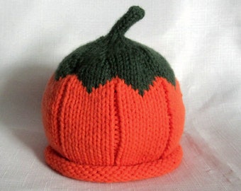 Knit Pumpkin Baby Hat great photo prop