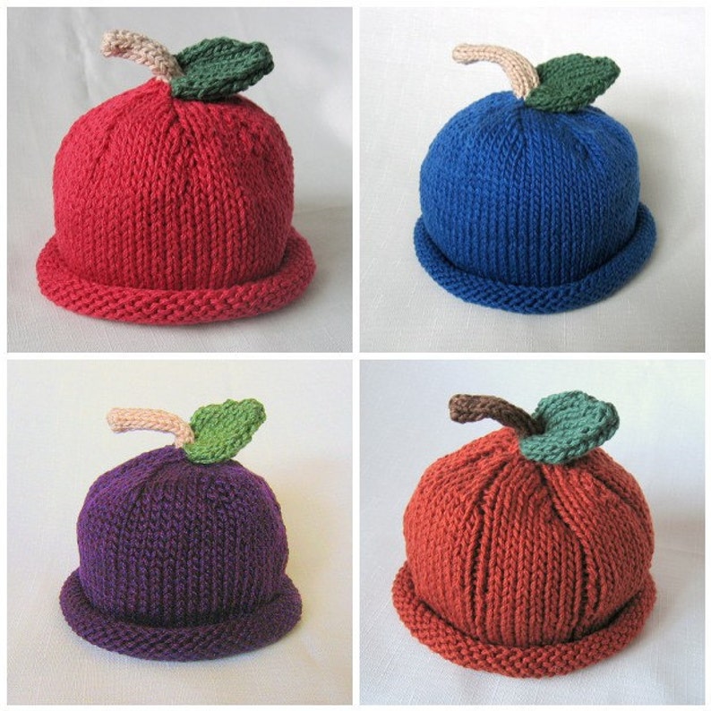 Boston Beanies Fruit Hat Knit Berry Cotton Baby Hat Etsy