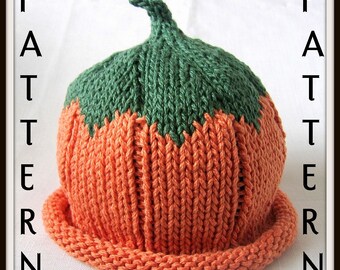 Baby Pumpkin Hat Knitting Pattern, Boston Beanies