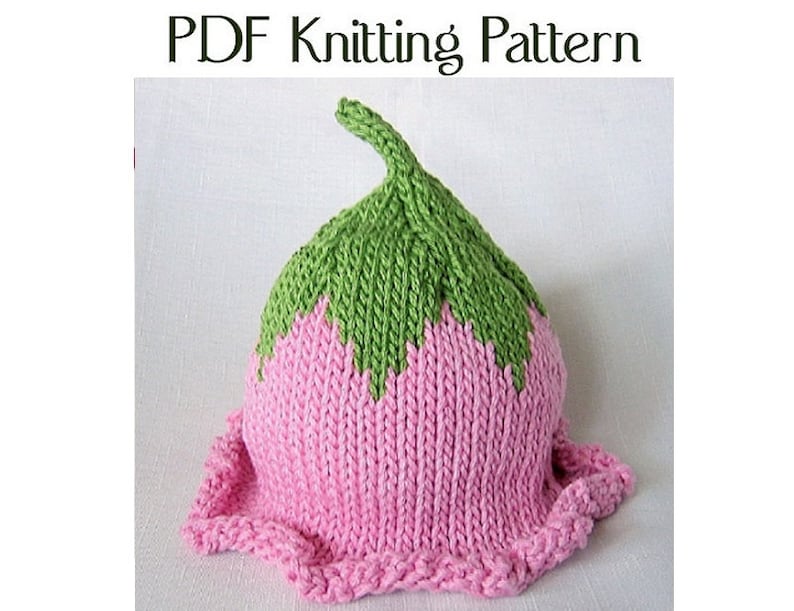 Baby Flower Fairy Hat Pattern, knit, Boston Beanies image 1