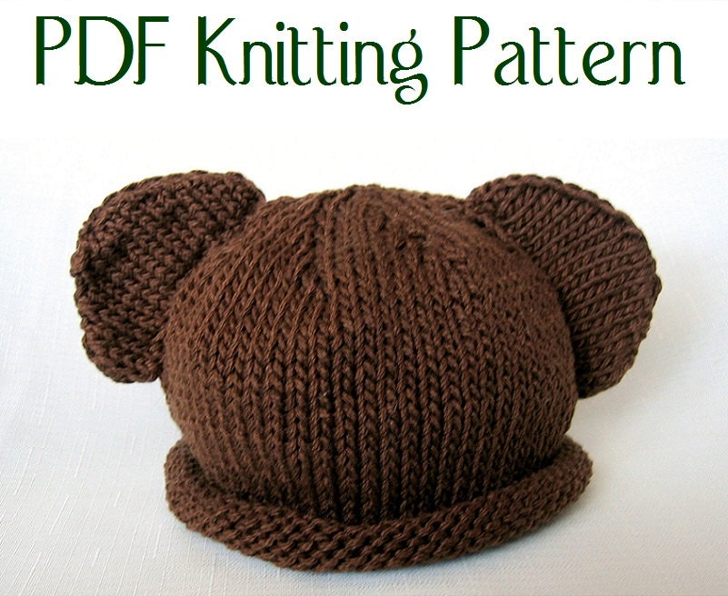 Baby Bear Hat Pattern, Knit, Boston Beanies - Etsy