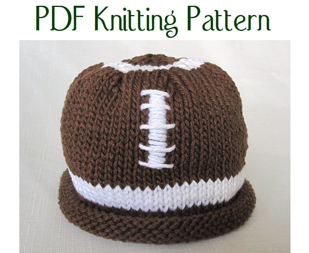 Baby Football Hat Pattern, Knit, Boston Beanies Etsy