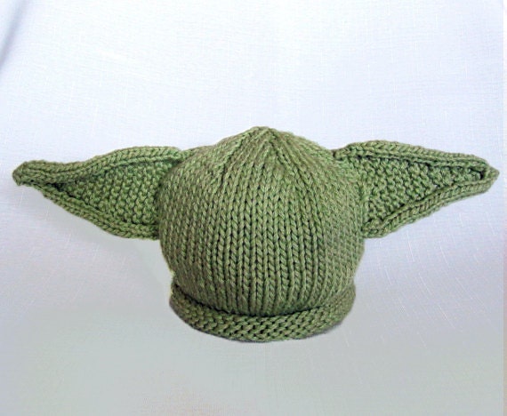 SHIP Knit Yoda Hat Cotton Baby Hat 
