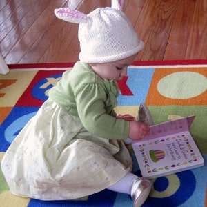 Baby Bunny Hat pattern, knit, Boston Beanies image 4