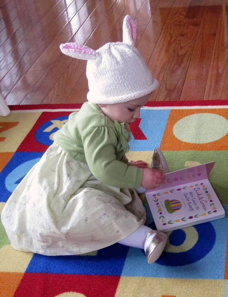 Baby Bunny Hat pattern, knit, Boston Beanies image 4