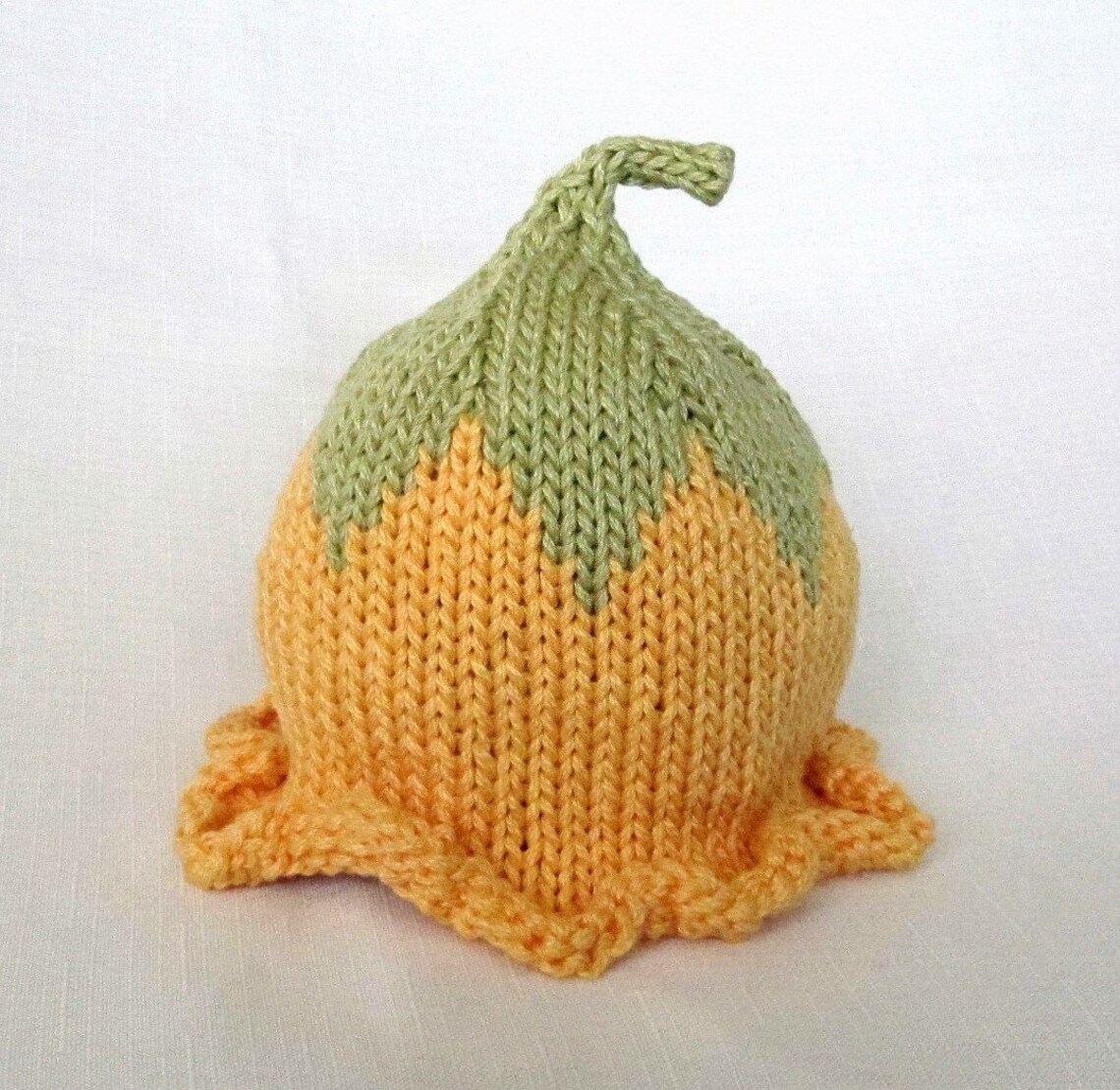 Flower Fairy Spring Hat Knit Yellow Cotton Baby Hat Great Etsy