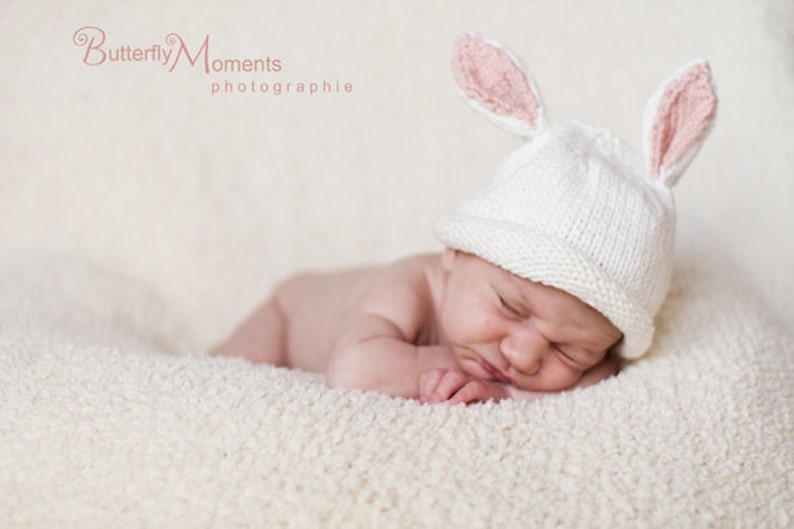 Baby Bunny Hat pattern, knit, Boston Beanies image 3