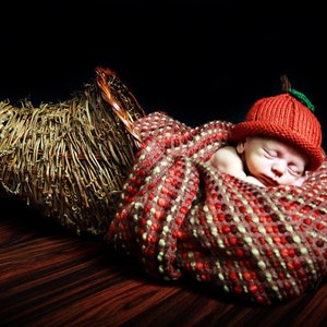 Pumpkin Hat Pumpkin Spice, Knit Cotton Baby Hat great photo prop