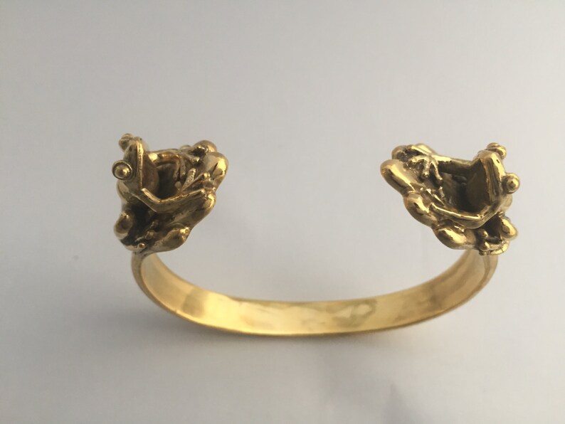 Bronze Cuff Bracelet Cuff Bracelet Metal Bronze Bracelet Mens Frog Jewelry Bronze Bracelet Unique Cuff Bracelet Frog Bracelet