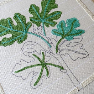 Punch Needle Pattern PDF Punch Needle Pillow Pattern Punch Needle Rug Pattern Botanical Rughooking Pattern Plants Rug Hooking Plant Pattern image 4