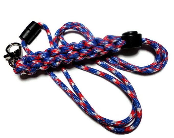 Paracord Lanyard Id Badge Holder Lanyard for Men Unisex Etsy