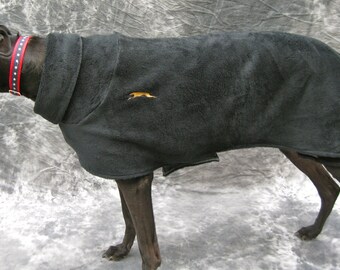 Windhund Wintermantel, Groß, Schwarz