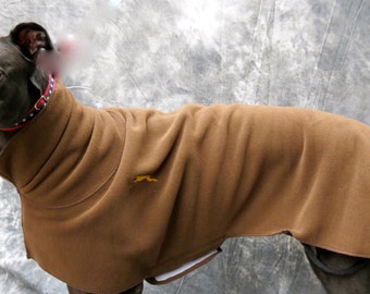 Spring/Fall Fleece jacket in chocolate brown for a greyhound size large