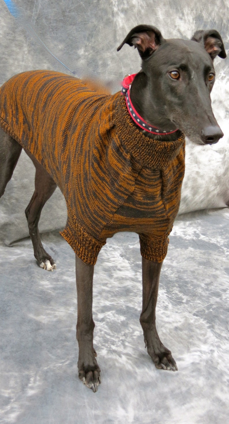 Greyhound Sweater Large Brown/black Brindle Etsy