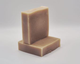 Rice flour Cold Process Soap - Handmade, Unscented, Eco-Friendly Bath Bar for Oily Skin, Natural Gentle Cleanser, Vegan.