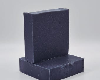 Activated Charcoal Cold Process Soap - Handmade, Unscented, Eco-Friendly Bath Bar for Oily Skin, Natural Gentle Cleanser, Vegan.