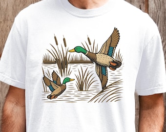 Mallard Duck Shirt; Vintage Mallard Duck Comfort Colors Shirt; Waterfowl Lover Gift; Duck Hunting Shirt; Retro Hunting Tee; Hunting Gift
