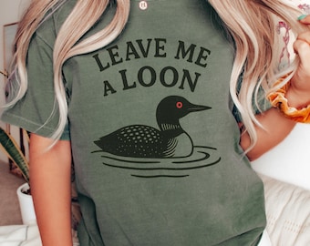 Funny Loon Graphic Tee: Comfort Colors Bird Lover Shirt