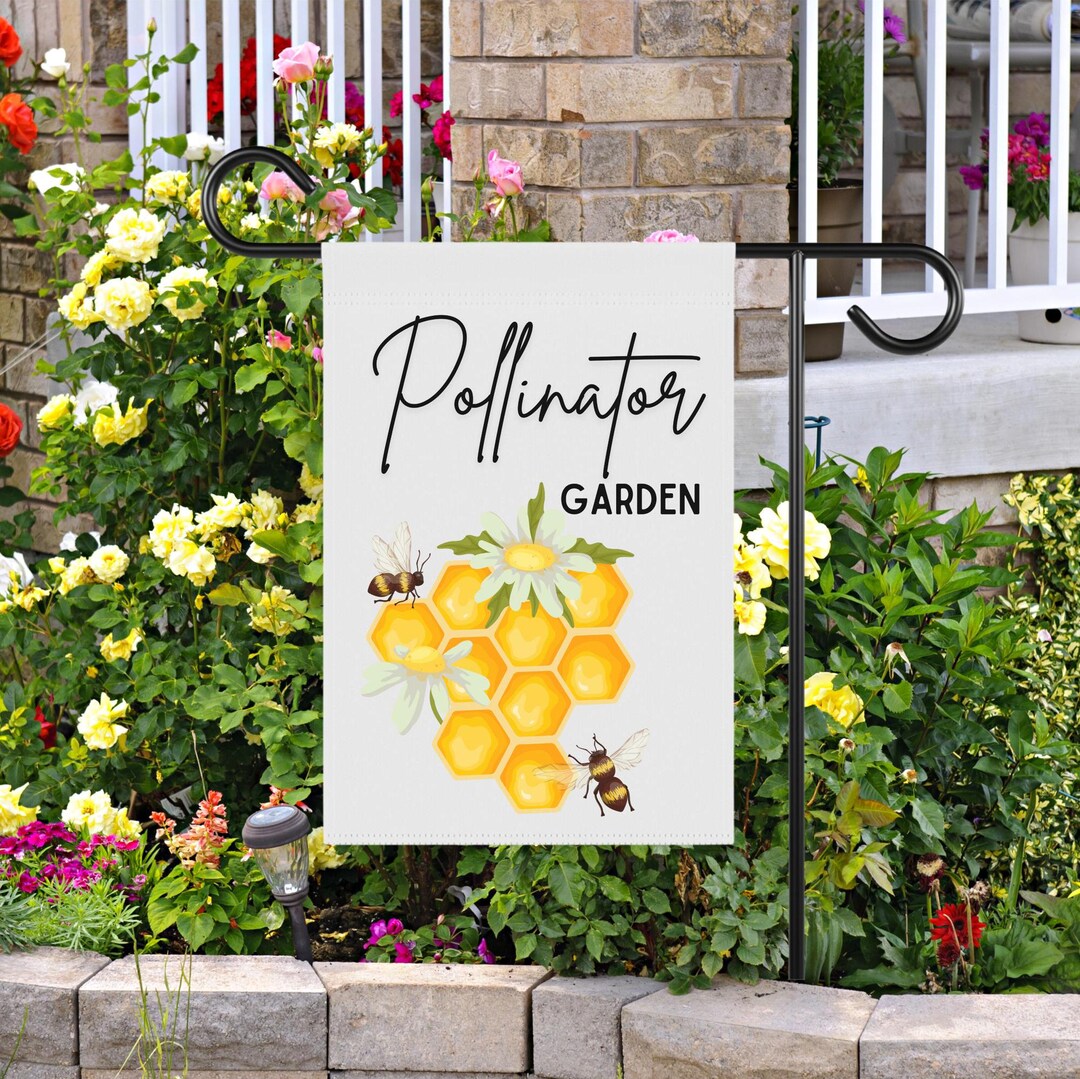Pollinator Garden Flag, Bee Garden Flag, Bumblebee Honeybee, Bumblebee ...
