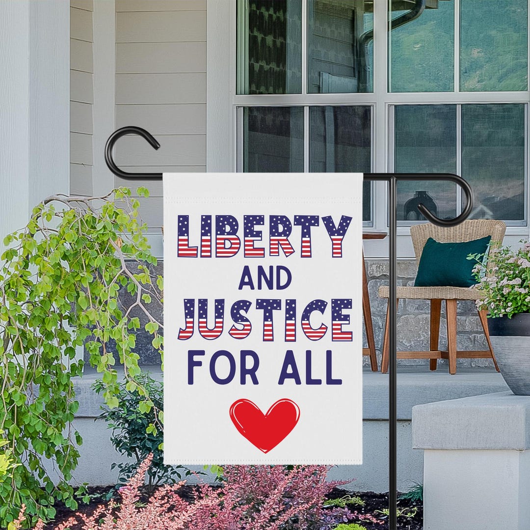 Libunity Flag Liberty and Justice for All Flag; Patriotic Garden Flag; Equality ...