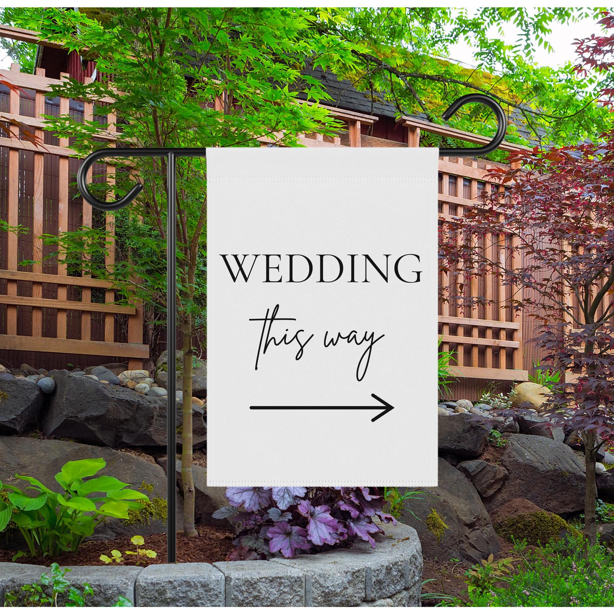 Directional Wedding Flag, Backyard Wedding, Wedding Backyard, Wedding ...