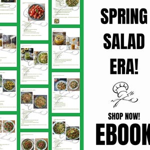 Spring Salad Recipes eBook, 21 Fresh, Aesthetic Salad Ideas, PDF Download