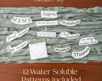 Mama Embroidery Stick and Stitch Patterns: DIY Mom Gift