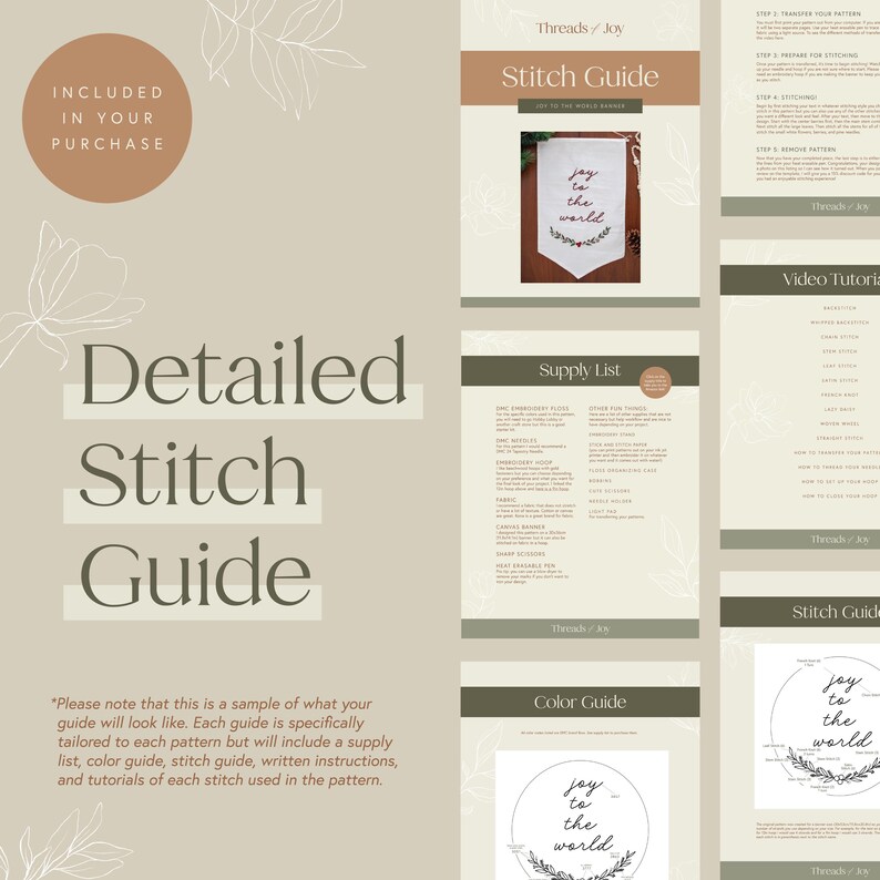 Custom Wildflower Name Embroidery Pattern, DIY Floral Baby Gift (PDF ...