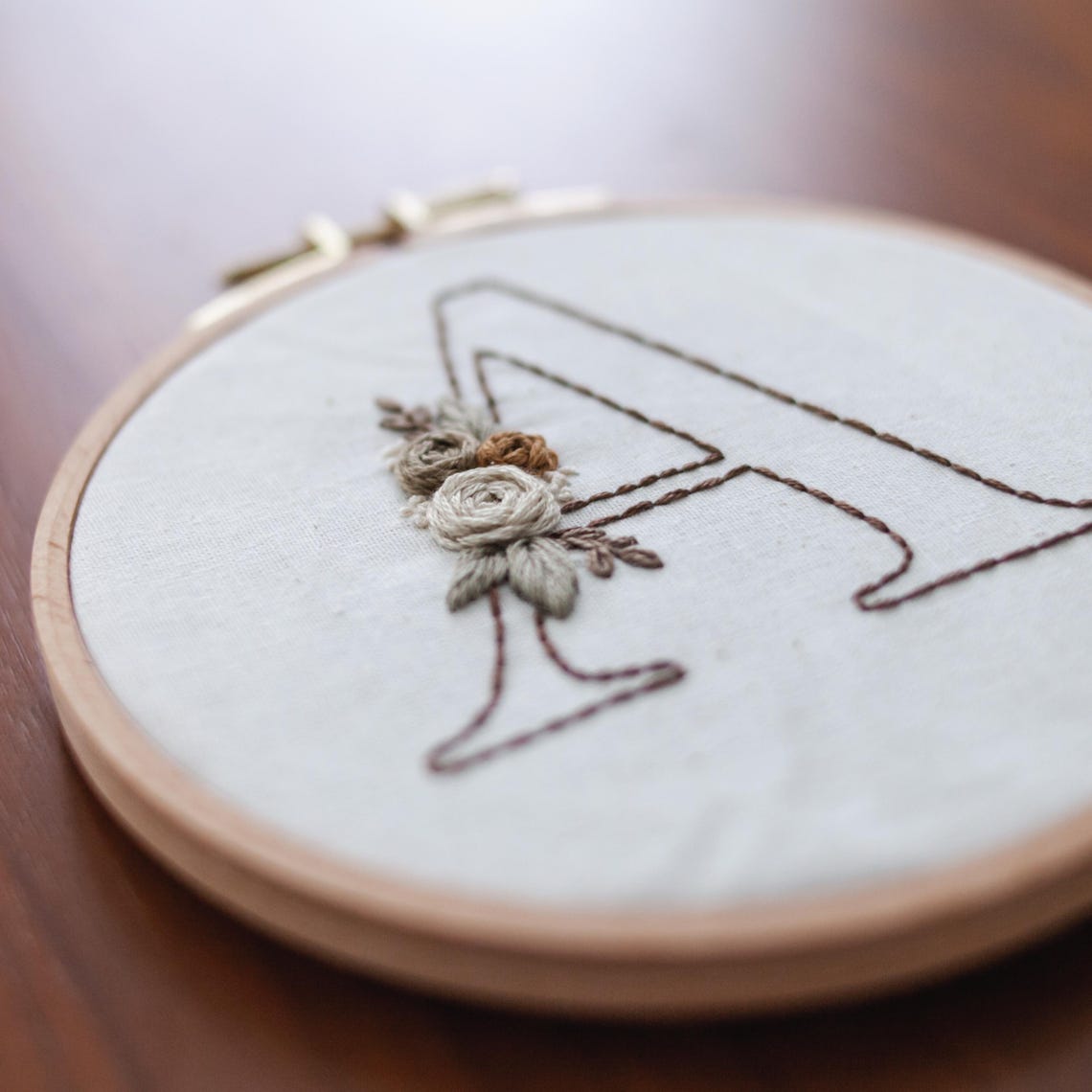 Floral Monogram Embroidery Pattern: DIY Initial Hoop Art (PDF Pattern ...