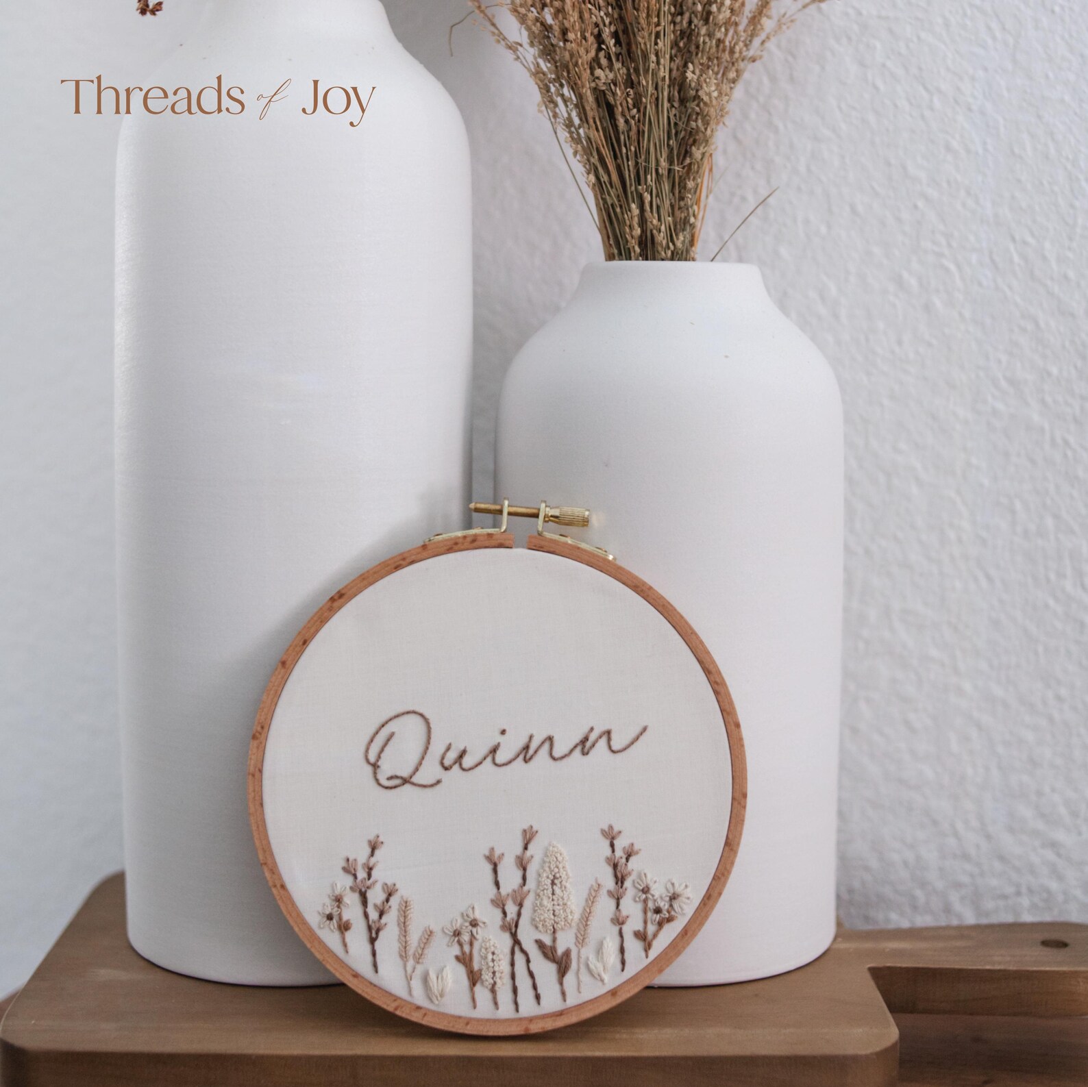 Custom Wildflower Name Embroidery Pattern, DIY Floral Baby Gift (PDF ...