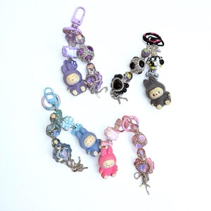 Labubu keycharms, cute mini labubu keycharms, fast shipping