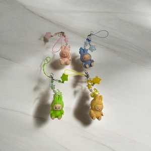 Labubu keycharms, cute mini labubu keycharms, fast shipping