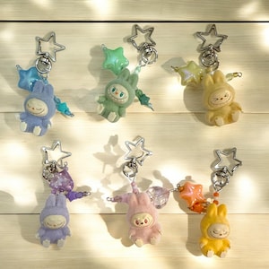 Labubu keycharms, cute mini labubu keycharms, fast shipping