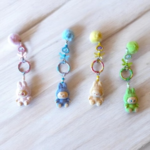 Labubu keycharms, cute mini labubu keycharms, fast shipping
