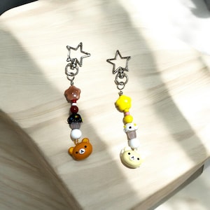 kawaii rilakkuma and korilakkuma charm, kawaii phone charm, key chains, fast shipping